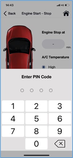 Honda Connect A/C Temperature Enter PIN