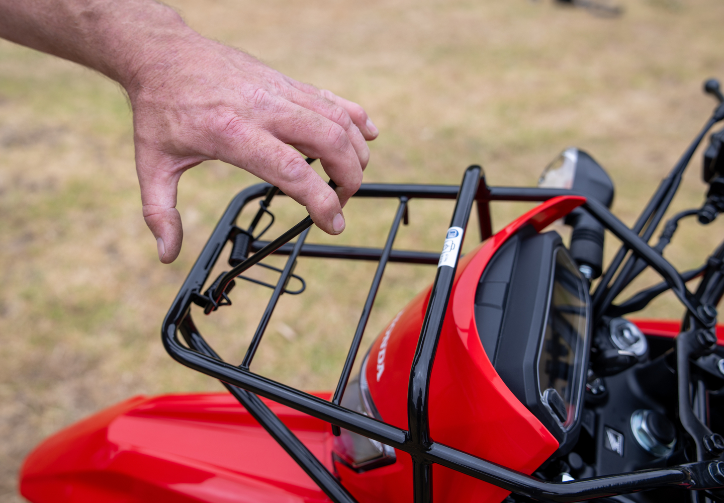 Convenient front and rear rack