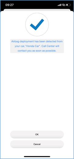 Honda Connect airbag deployment