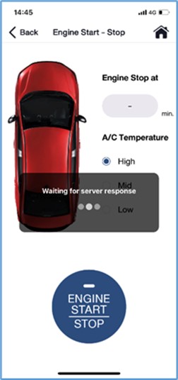 Honda Connect A/C Temperature Waiting for server