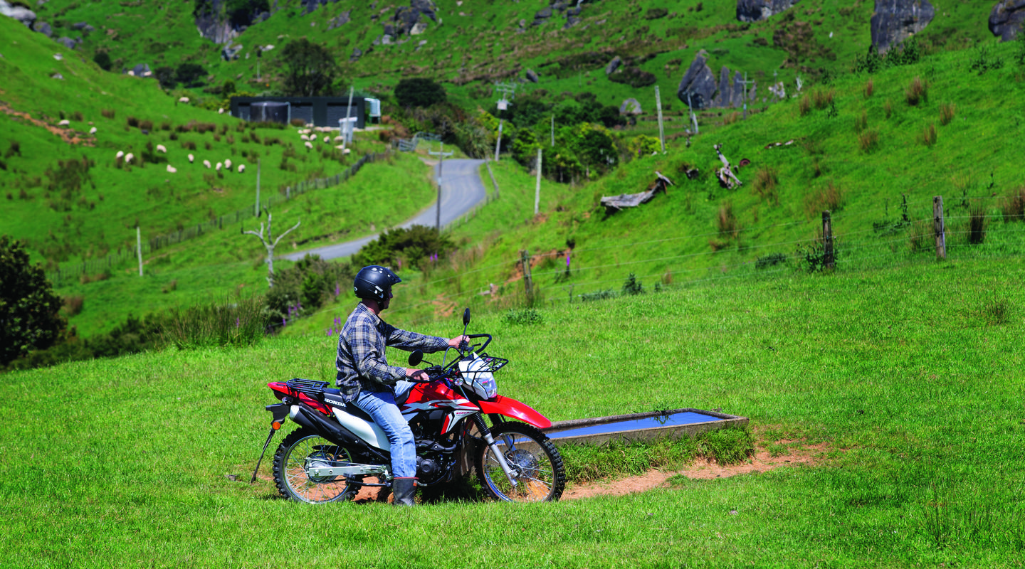 Off-road tyres & large front mud guard